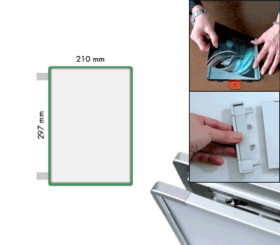 SEMS2921BG - segnale alluminio METALSIGN a bandiera bifacciale colore VERDE