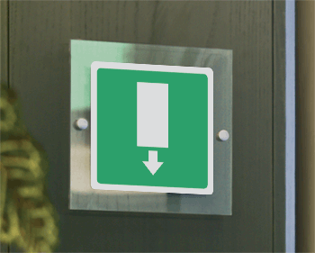 SEP15152W - segnale plexiglass PLEXI monofacciale 200x200 piu'simbolo