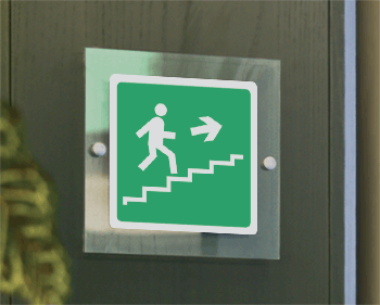 SEP15162W - segnale plexiglass PLEXI monofacciale 200x200 piu'simbolo