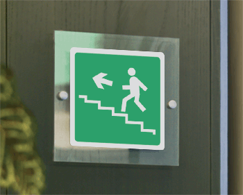 SEP15164W - segnale plexiglass PLEXI monofacciale 200x200 piu'simbolo