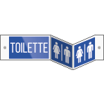 SEP2553BDQ - segnale PLEXIGLASS bifacciale fissaggio vite TOILETTE