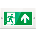 SEPE715103R - targa PLexi monof.uscita emergenza avanti fissaggio a vite EN ISO 7010