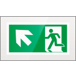 SEPE715105FR - targa PLexi monof.uscita di emergenza sn alto fiss.inv EN ISO 7010