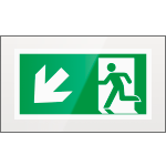 SEPE715107FR - targa PLexi monof.uscita emergenza sn bassofiss.inv  EN ISO 7010