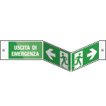 SEPE720101BDT - segnale PLEXIGLASS bifacciale fissaggio vite USCITA DI EMERGENZA