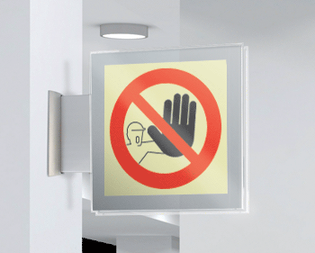 SEPS1312BW - targa Plexi bifacciale  Divieto di accesso