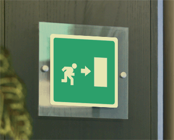 SEPS15153W - Segnale plexiglass PLEXI monofacciale piu'simbolo fotoluminescente