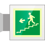 SEPS15161BW - Segnale plexiglass PLEXI bifacciale piu'simbolo fotoluminescente