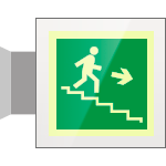 SEPS15163BW - Segnale plexiglass PLEXI bifacciale piu'simbolo fotoluminescente