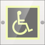 SEPS15653W - targa Plexi monofacciale  Disabile