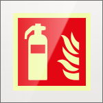 SEPSE15107FW - targa Plexi monofacc. Estintore fiss.invisib. EN ISO 7010 F001