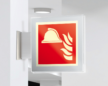 SEPSE15111BW - targa Plexi bifacciale  Presidio Antinc. EN ISO 7010 F004