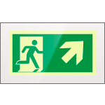SEPSE715106FR - targa PLexi monof. uscita emergenza ds alto fiss.inv EN ISO 7010