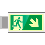SEPSE715108BR - targa PLexi monof. uscita emergenza ds basso fiss.inv EN ISO 7010