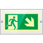 SEPSE715108R - targa PLexi mono  usc.emerg.ds basso fissaggio a vite EN ISO 7010