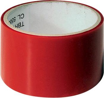 SGT50 - nastro autoadesivo ANTI-EFFRAZIONE in poliestere rosso mm 50x50 mt