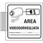 SIC5008BG - sistema COLORFIX GRIGIO bifacciale Area videosorvegliata (agg.GDPR)