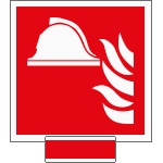 SICE15111G - sistema COLORFIX ROSSO monofacciale Presidio Antincendio EN ISO 7010