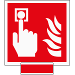 SICE15117G - sistema COLORFIX ROSSO monofacciale Pulsante Antincendio EN ISO 7010