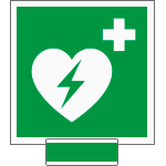 SICE15156A - sistema COLORFIX VERDE monofacciale Defibrillatore EN ISO 7010