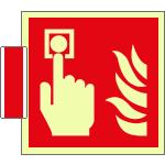 SICLE15117BA - sistema COLORFIX ROSSO bifacc.luminescente Puls.Antincendio ISO 7010