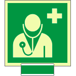 SICLE15118A - sistema COLORFIX VERDE monofacc.luminescente Pers.Medico EN ISO 7010