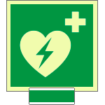 SICLE15156A - sistema COLORFIX VERDE monofacc.luminescente Defibrillatore ISO 7010