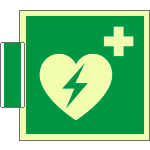 SICLE15156BG - sistema COLORFIX VERDE bifacc.luminescente Defibrillatore EN ISO 7010