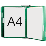 SMCA410G - leggio da muro con 10 buste formato A4 colore VERDE