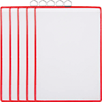 SMCA450R - confezione 5 cartelline formato A4 verticale con gancio colore ROSSO