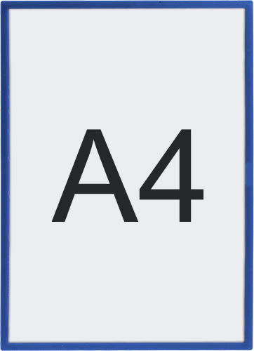 SMCA489B - cornice murale magnetica formato A4 perimetro rigido in PVC col. BLU