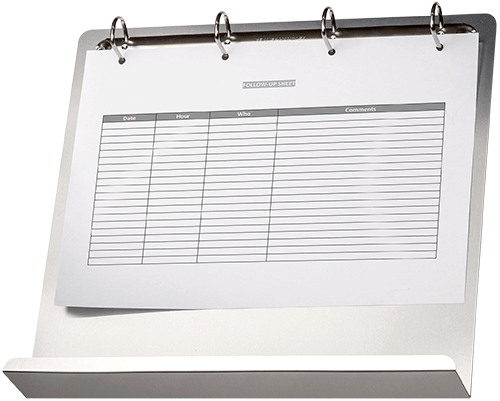 SMCA791 - supporto magnetico con base con 4 anelli per fogli e cartelline A4