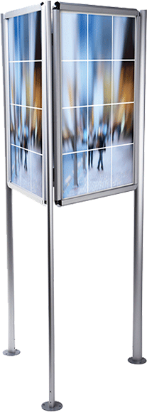 SMCT7010 - espositore da terra trifacciale per interni o esterni x fogli cm70x100