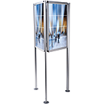 SMCT7010 - espositore da terra trifacciale per interni o esterni x fogli cm70x100