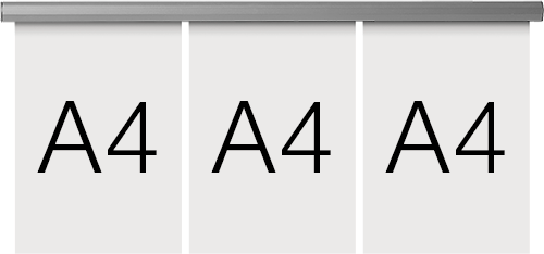 SMCT9033 - barra appendifogli da parete in alluminio lunghezza cm 70