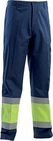 TACP538L - pantalone bicolore giallo/blu multirischio III cat. AV tg.L