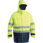 TACP614L - parka bicolore giallo/blu,multirischio III cat. multiprotezione tg.L
