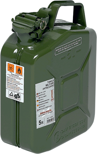 TAN5 - tanica in metallo omologata UN con tappo a vite capacita' lt.5