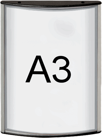 TDC153 - Targa murale monofacciale in alluminio con protezione frontale in PVC