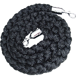 TDVCN - cordone da m.2 in poliestere NERO attacchi cromo x colonnine cromo