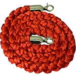 TDVOR - cordone da m.2 in poliestere ROSSO attacchi ottone x colonnina ottone