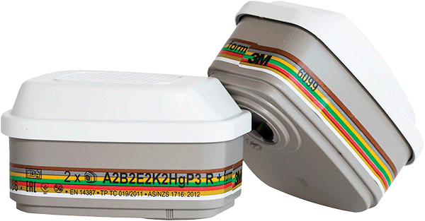 TF6099N - Filtro per 3M 6/7000 ABEK2 HGP3(polivalente combinato+vapori mercurio)