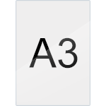 TKLI297 - Targa murale trasparente piatta f.to A3