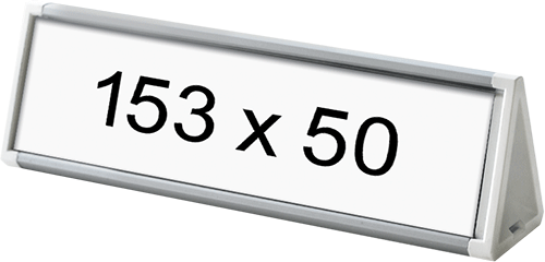 TKPD05 - targa segnanome da tavolo dim.153x50x36 h c.sistema manomissione