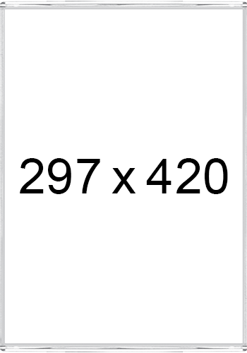 TKPD420 - targa a parete senza cornice mm 297x420 (A3) con protezione frontale
