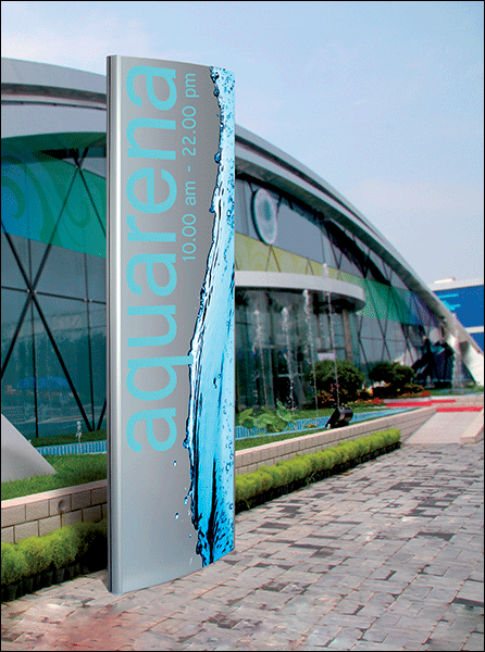 TKTS800 - totem per esterni stampa esclusa larghezza mm 800