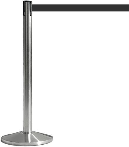 TSB511N - colonnina SAFE IN modello BASIC acciaio spazzolato nastro NERO