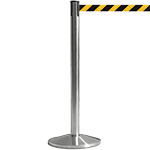TSB511NY - colonnina SAFE IN modello BASIC acciaio spazzolato nastro GIALLO/NERO