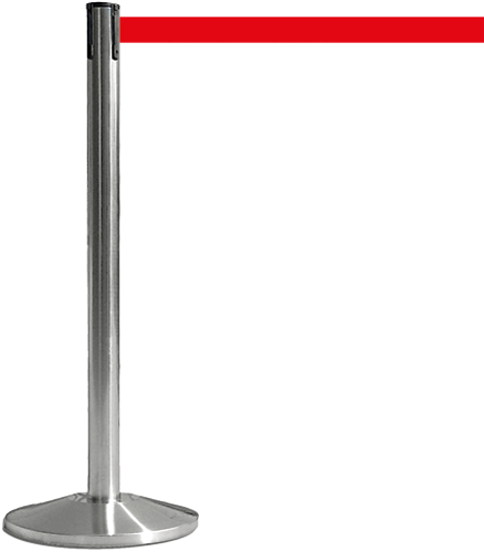 TSB511R - colonnina SAFE IN modello BASIC acciaio spazzolato nastro ROSSO
