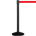 TSB512R - colonnina SAFE IN modello BASIC nera opaca con nastro ROSSO